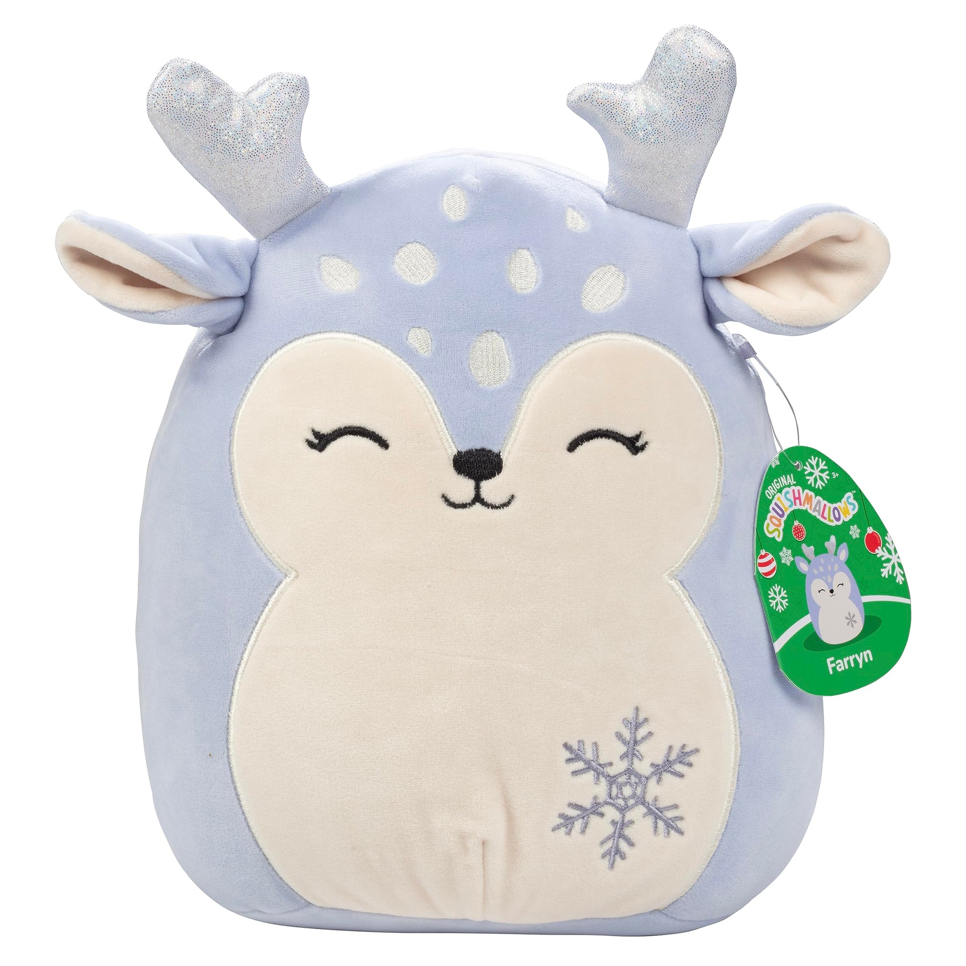 10' Farryn The Purple Fawn Squishmallow - Kellytoy Christmas Plush Toy