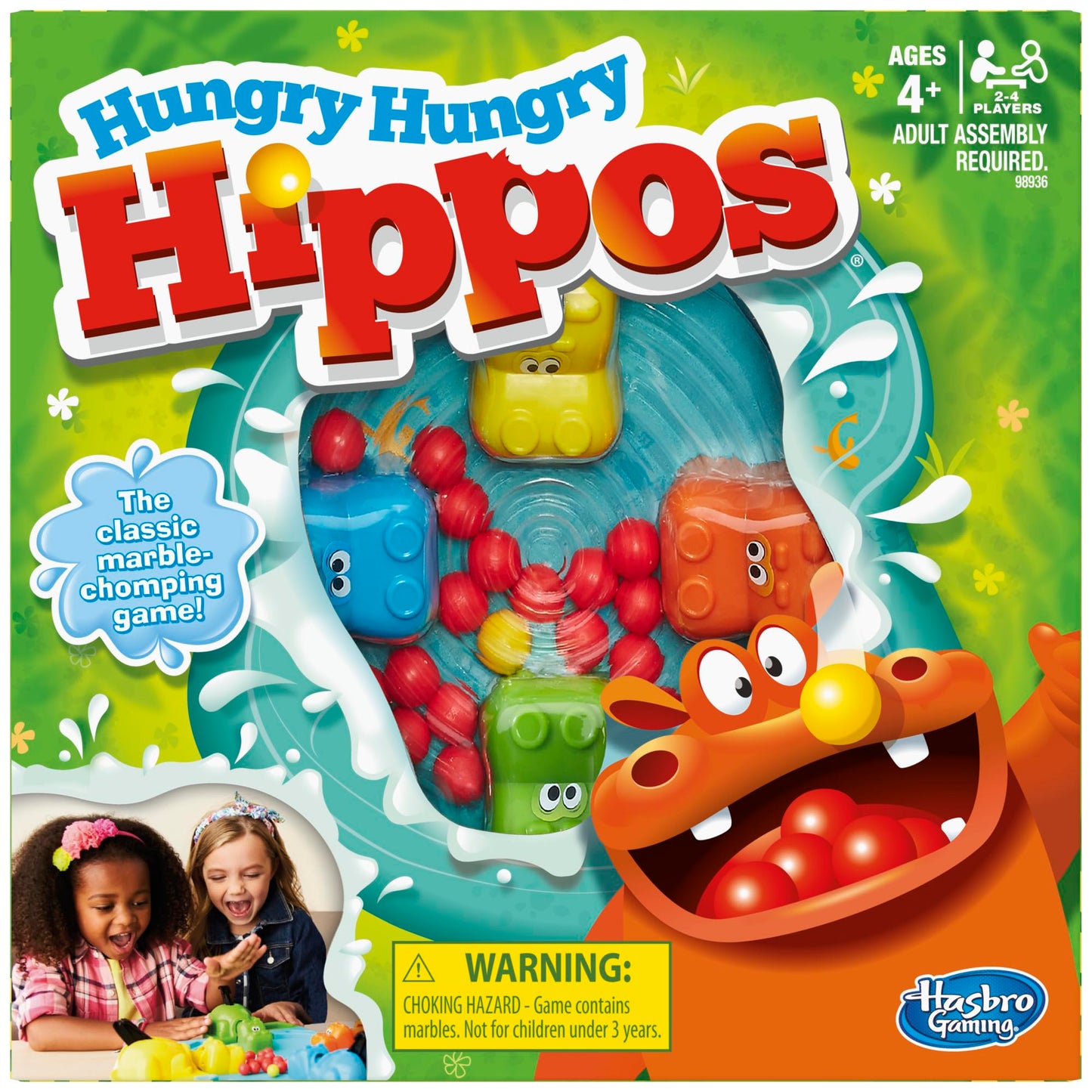 Hungry Hungry Hippos Kids Board Game, Preschool Games for 2-4 Players, Easy to Play Kids Games, Family Board Games for Kids, Kid