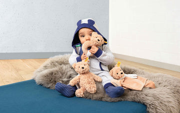 Steiff Cuddly Toy Jimmy Teddy Bear, Cute Stuffed Toy, Boys, Girls & Babies From 0 Months, Plush Toy 20 Cm, Light Brown, 242274