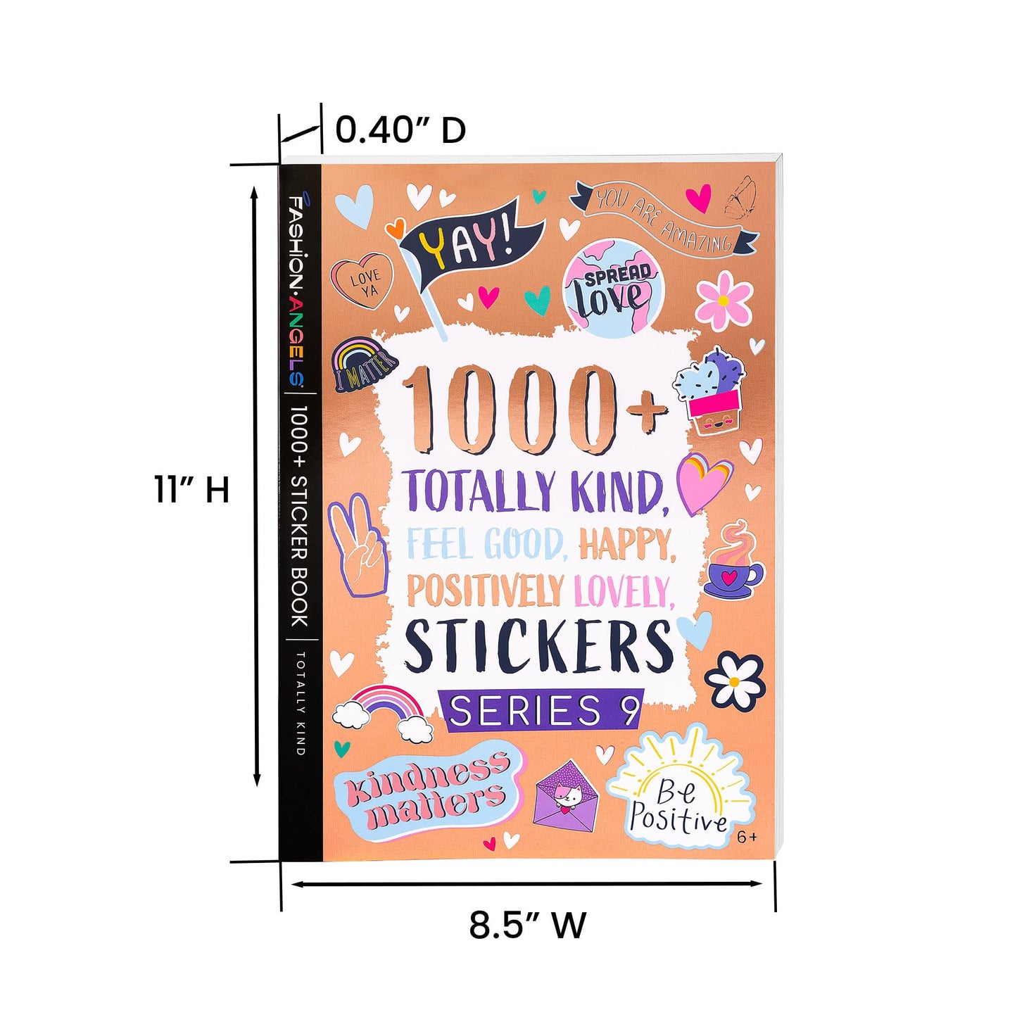 Fashion Angels 1000+ Kindness Stickers Book - Positive Affirmation & Mental Health Stickers for Kids, Multicolor, Model 77962
