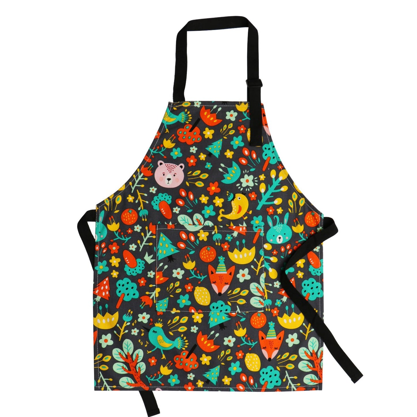 Children Chef Aprons, Pure Cotton Kids Aprons With Adjustable Neck Strap And Pocket Black Children Artists Aprons For Boys And Girls Cooking Baking Painting Aprons In 2 Sizes (Black 1, S)