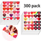 Jovitec 300 Pieces Heart Stickers Valentines Heart Adhesive Stickers 60 Adorable Designs for Valentines Day Decorative Stickers