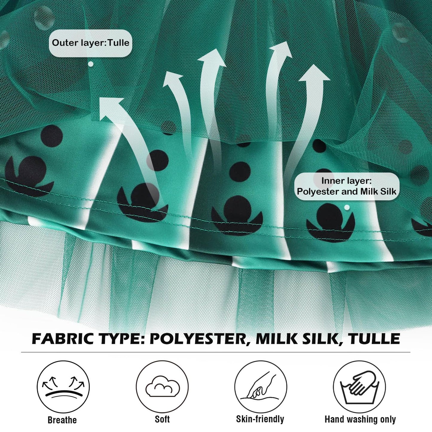 HenzWorld Little Girls Princess Dress Fancy Costume Dress up for Girls Short Flutter Sleeve Tulle Tutu Dress Toddler Kids Hallow