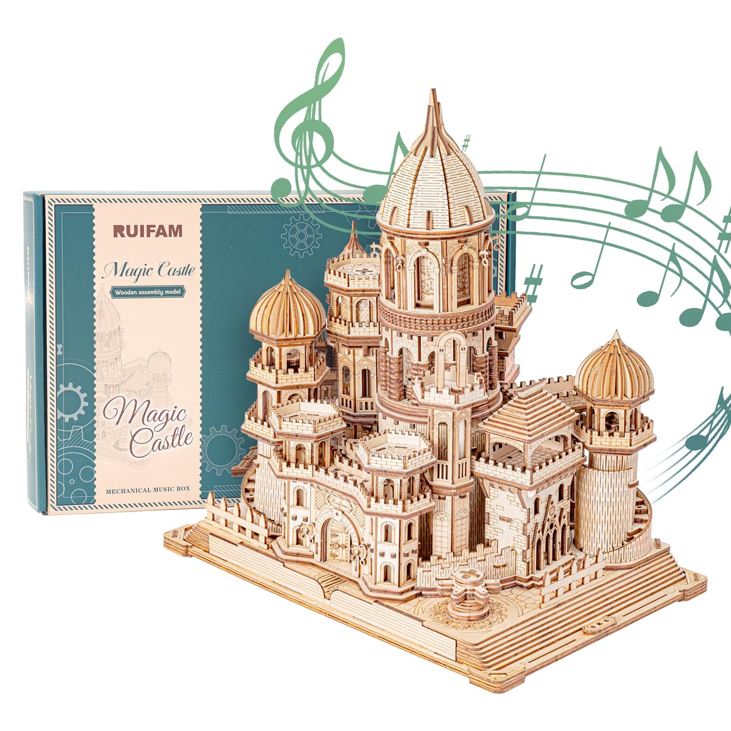 Ruifam 3D Wooden Puzzles Diy Mechanical Wooden Wide Model Kit 1000 Pcs 3D Puzzles For Adults Teens 14+Years Puzzle Enthusiasts B