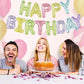 TONIFUL 16 Inch Colorful Mylar Foil Birthday Balloons Banner Happy Birthday Balloon Letters for Adults & Girls Boys Kids Birthda