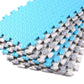 Tamiplay Foam Floor Mats For Kids, 12 X 12 Inch 16 Tiles 0.4' Thickness Foam Play Mat, Non-Toxic Square Interlocking Floor Mats Rubber Baby Play Mat For Toddlers(White/Gray/Light Blue)