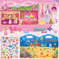 6Set Reusable Sticker Books For Kids,Puffy Sticker Books For Kids,Sticker Books For Toddlers 2-4,Toddler Sticker Books For Girls