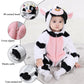 Tonwhar Kid'S And Toddler'S Costume Baby Animal Outfit Baby Boys' Girls' One-Piece Rompers Jumpsuit(12-18M,Milk Cow)