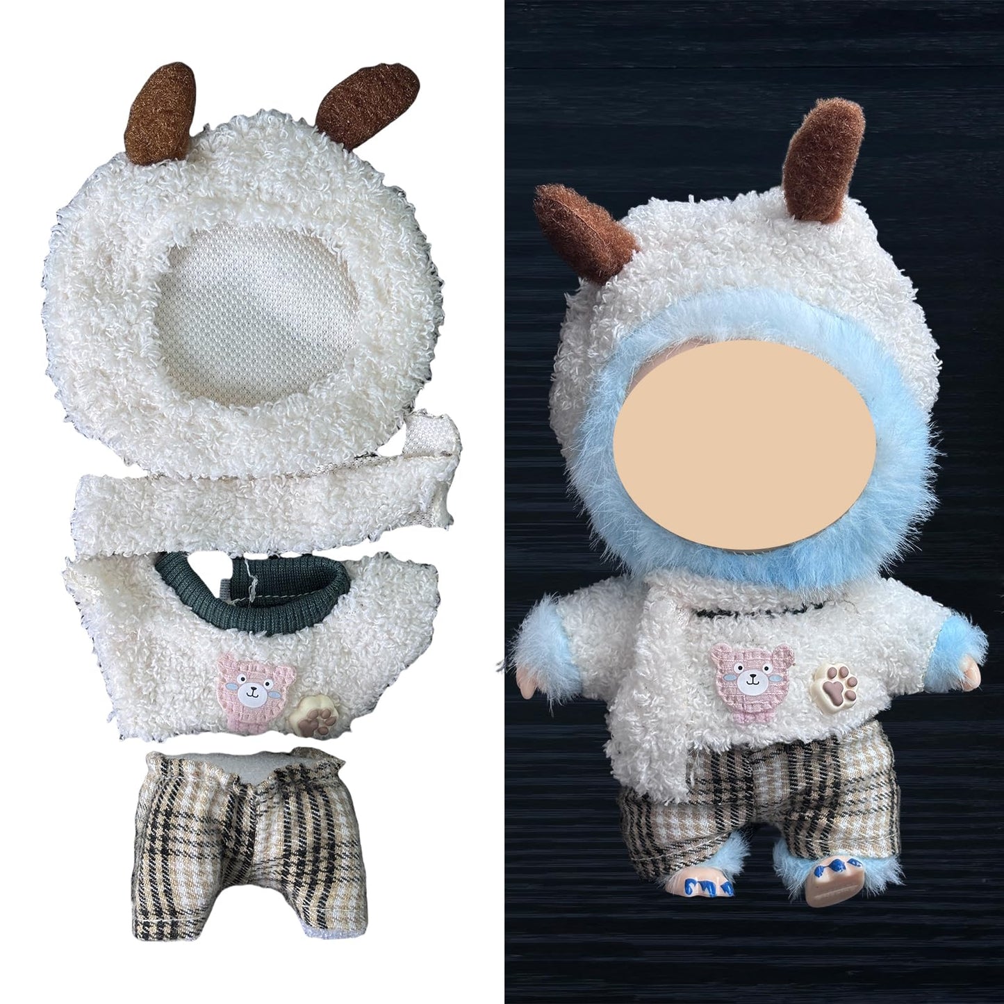 Doll Clothes - Compatible with LBB 5.91-6.7inch(15-17cm) Dolls as Accessories Only  enhanced Dolls Outfit with Accessories  Hand Crocheted Hat  Sweaters  Bag 11