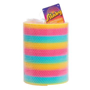 Just Play Large Multicolor Extreme Rainbow Slinky® - 9-Inch Tall Retro Plastic Fidget Toy for Kids Ages 5 and Up