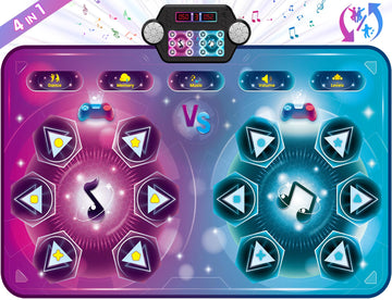 Upgraded Extra Large Electronic Dance Mats, Dance Pad With Single&Double Players Mode, Dancing Music Playmat With Led Light, Cha