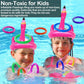 Camlinbo 15 Pcs Inflatable Flamingo Pool Toys Ring Toss Pool Game, Flamingos Luau Party Decor Hawaiian Beach Toys Carnival Outdo