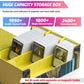Uaono Card Storage Box For Mtg, Trading Card Deck Box Holds 1800+ With 6 Dividers, Leather Printing Magnetic Closure Card Storage Case Fits Tcg Ccg Sports Cards (Light Yellow, Key)