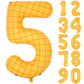 40 In Matte Yellow Number Balloons Helium Foil Mylar Balloon Birthday Party Banquet Decoration Digital 5