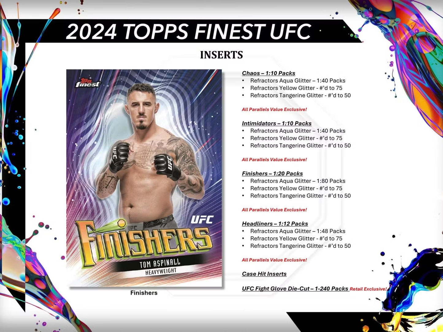 2024 Topps Finest Ufc 6-Pack Blaster Trading Card Box
