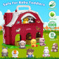 Aigybobo Farm Animals Big Barn Toys For 1 2 3 Year Old, Toddler Montessori Learning Toy, Farm Playset With Animal Figures And Diy Stickers, Christmas Birthday Gift For Baby Boys Girls Age 12-18 Months