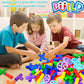 FUBAODA 96 Pcs STEM Learning Pipe Tube Toys - Multicolor Building Blocks Set with Wheels, Spouts & Joints for Kids Ages 3+