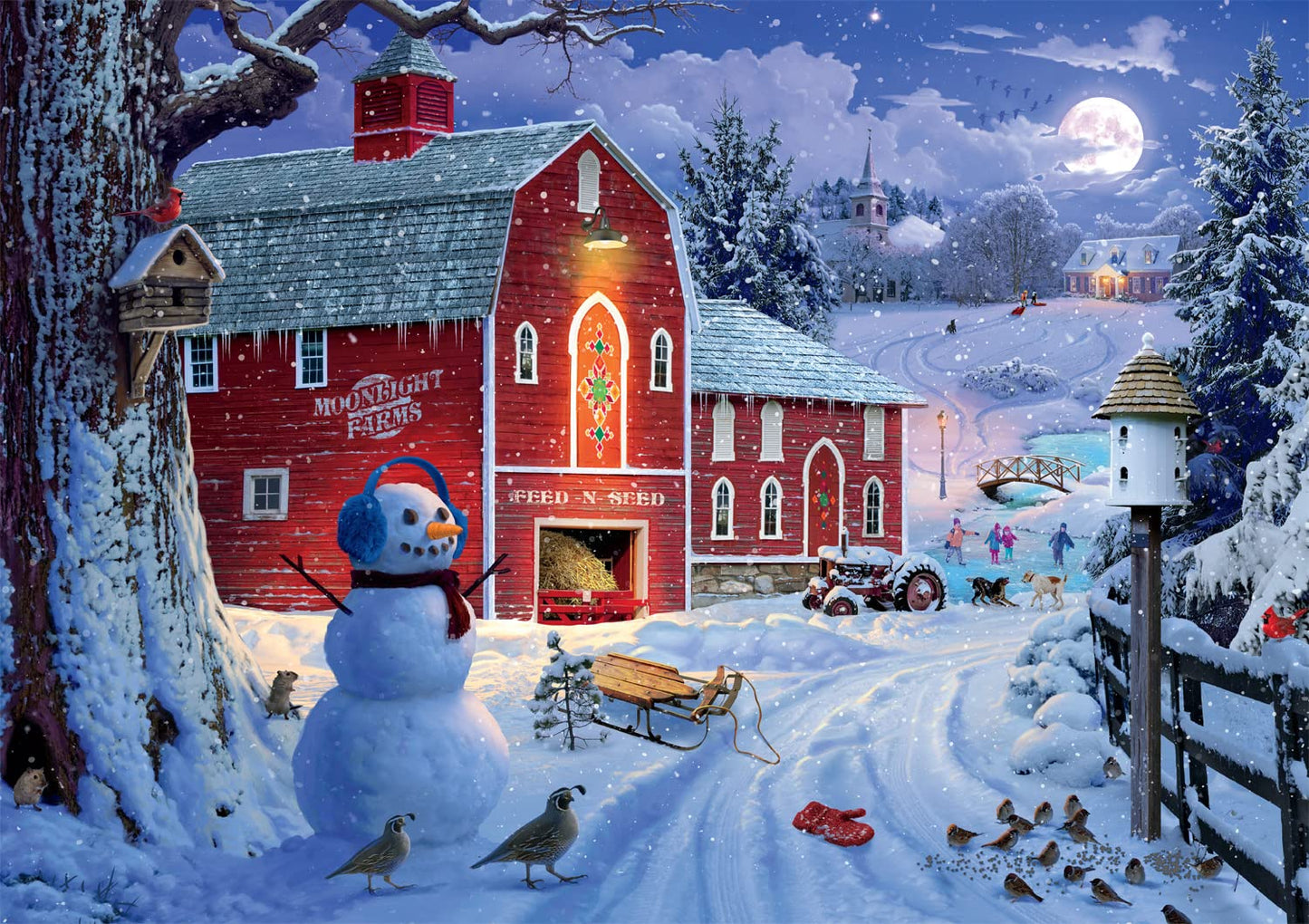 Buffalo Games - David Stevenson - Winter Frolic - 500 Piece Jigsaw Puzzle for Adults -Challenging Puzzle Perfect for Game Nights