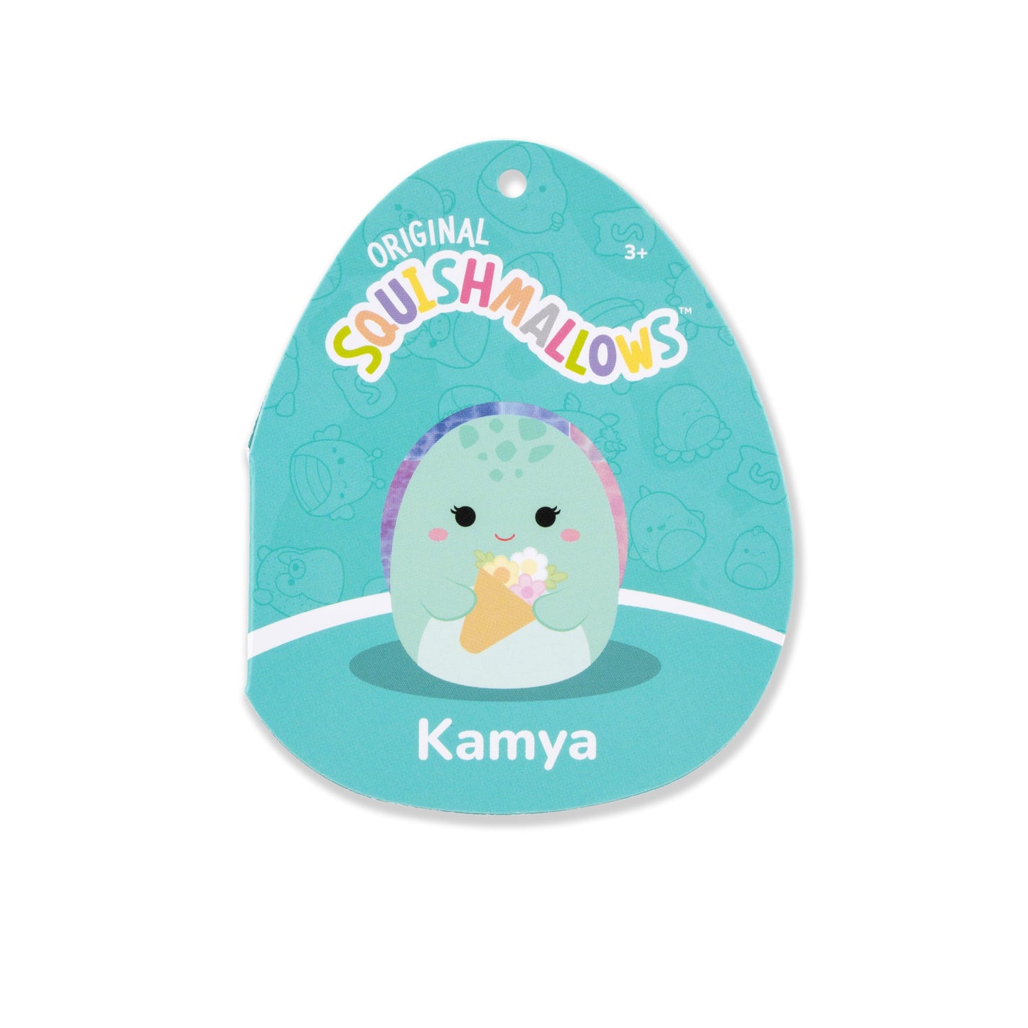 Squishmallows Original 14In Kamya The Mint Leatherback Turtle Holding Bouquet - Official Jazwares Plush (Large)