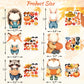 Treasure Cove Fall Craft Kits for Kids Make Your Own Fall Animal Stickers DIY Autumn Ornaments Autumn Animals Craft Sticker for