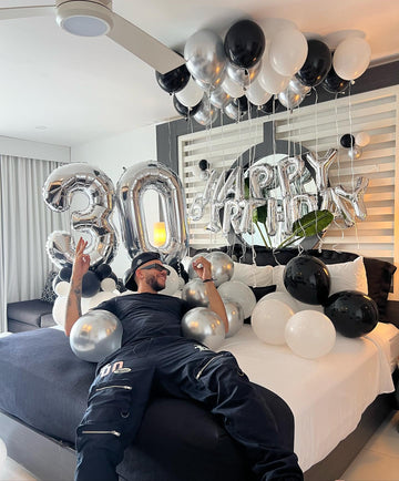 30 Balloon Number, Silver Number 30Th Birthday Balloons 40 Inch, 30 Years Old Silver Birthday Decorations For Men Women, 30Th An