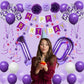 Naninuneno 10Th Birthday Decorations For Girls, Purple 10 Happy Birthday Balloons Supplies Including Purple Happy Birthday Banne