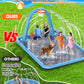 Octplay Splash Pad for Kids & Dogs, 102x87'' Large Sprinkler Pad Water Toys with Basketball Hoop, Thickened Non-Slip Splash Mat,