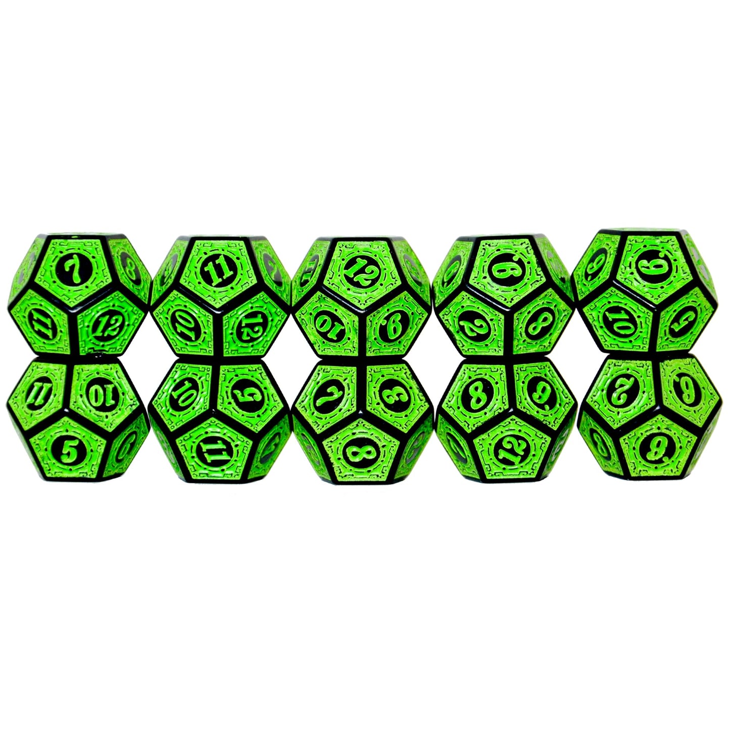 SmartDealsPro 10-Pack Six Sides D6 12 Sided D12 Dice Die for DND Dungeons and Dragons MTG PRG Wow Table Game Math Teaching (D12,