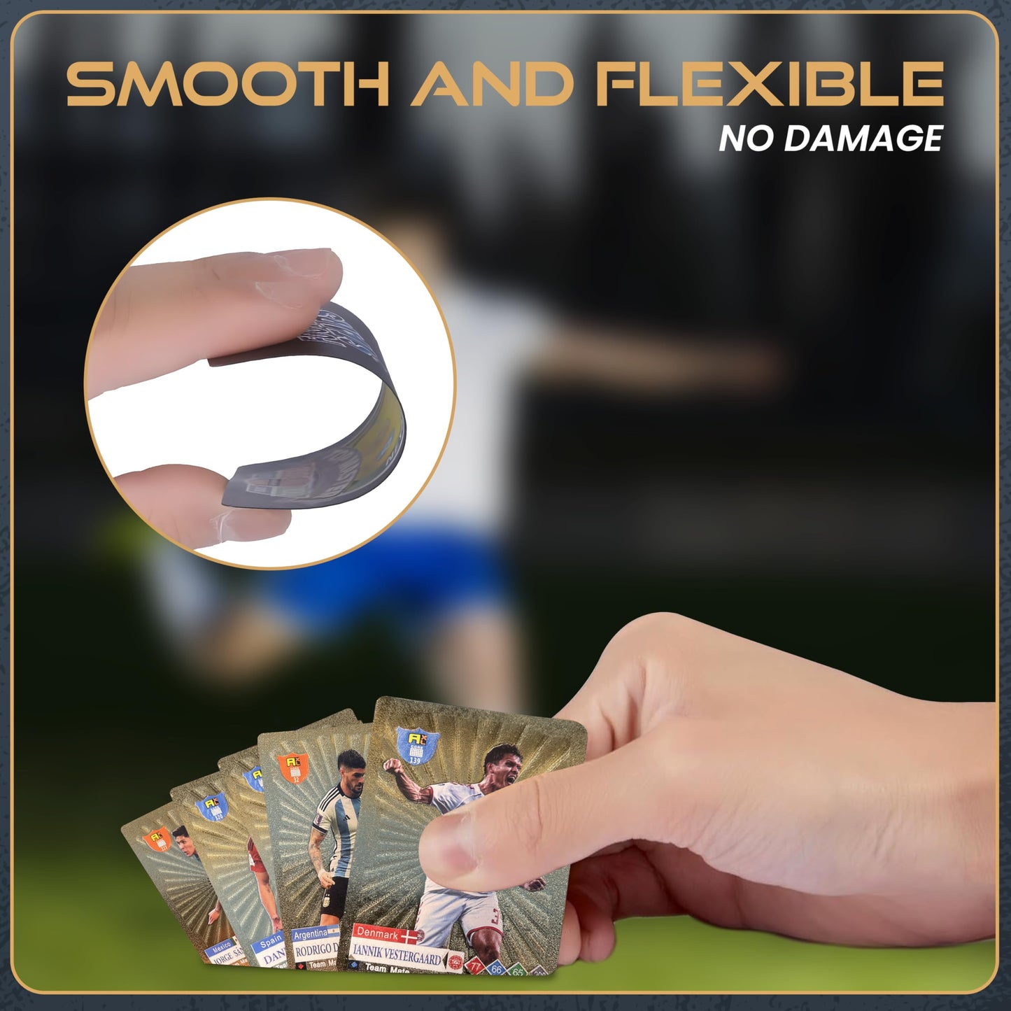 2025 Playing Soccer Cards | 55 Unique Cards for Soccer Players | Unforgettable Moments for The Whole Family for Friends  Siblings  and Soccer Fans | Printed on enhanced Paper - Golden