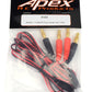 Apex RC Products Futaba Style Receiver Plug -> 4mm Banana Plug Charge Lead - 2 Pack #1420