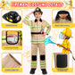 Giftinbox Firefighter Costume For Boys,Fireman Costume For Boys With Accessories Toddler Halloween Costumes For Kids 3-12…