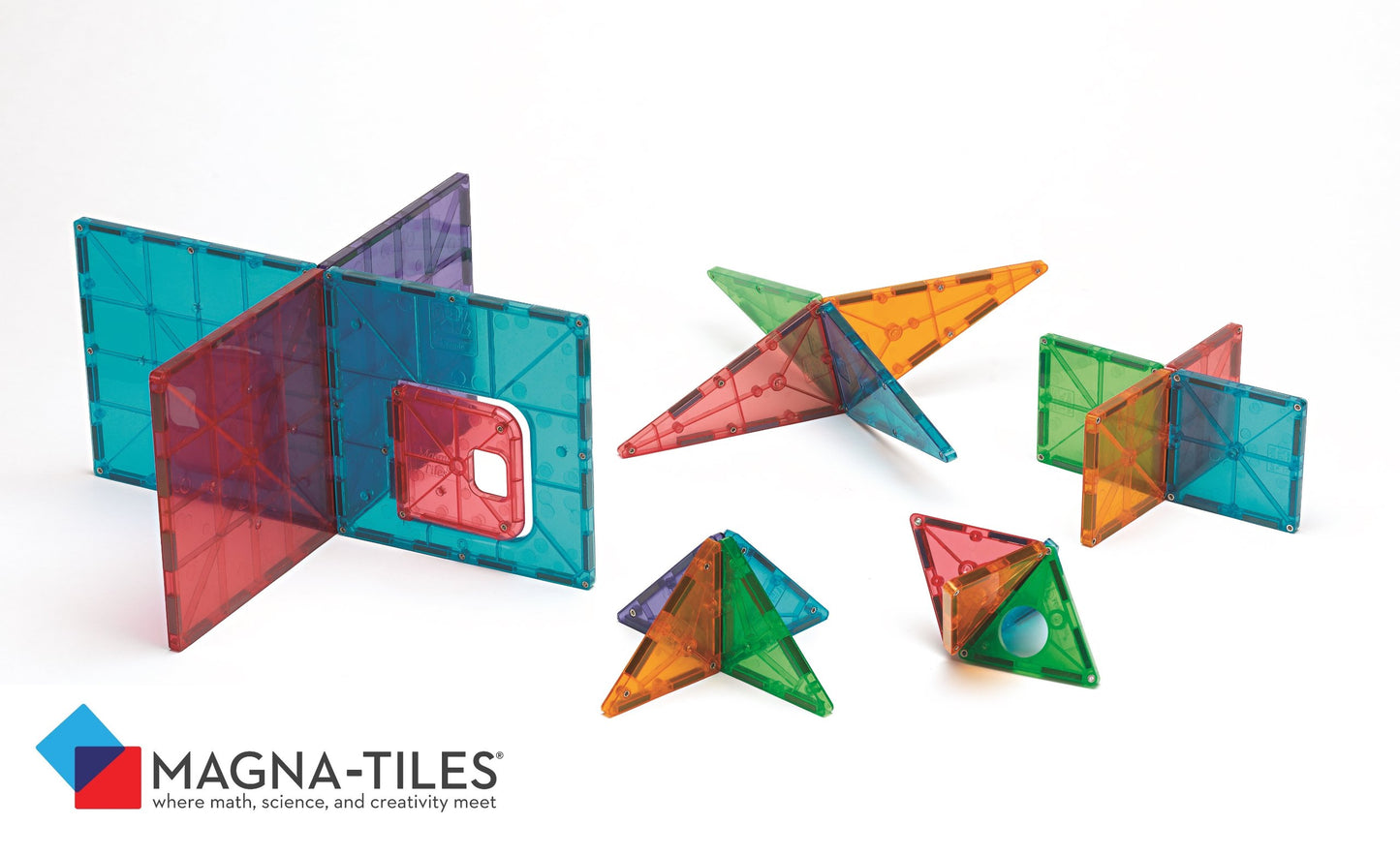 Magna-Tiles Dx 48-Piece Magnetic Construction Set, The Original Magnetic Building Brand