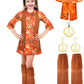 Haysandy Kids Hippie Costume Set 60S 70S Hippie Dress Peace Sign Party Accessories For Carnival Halloween Cosplay Party(Stylish Style,L)