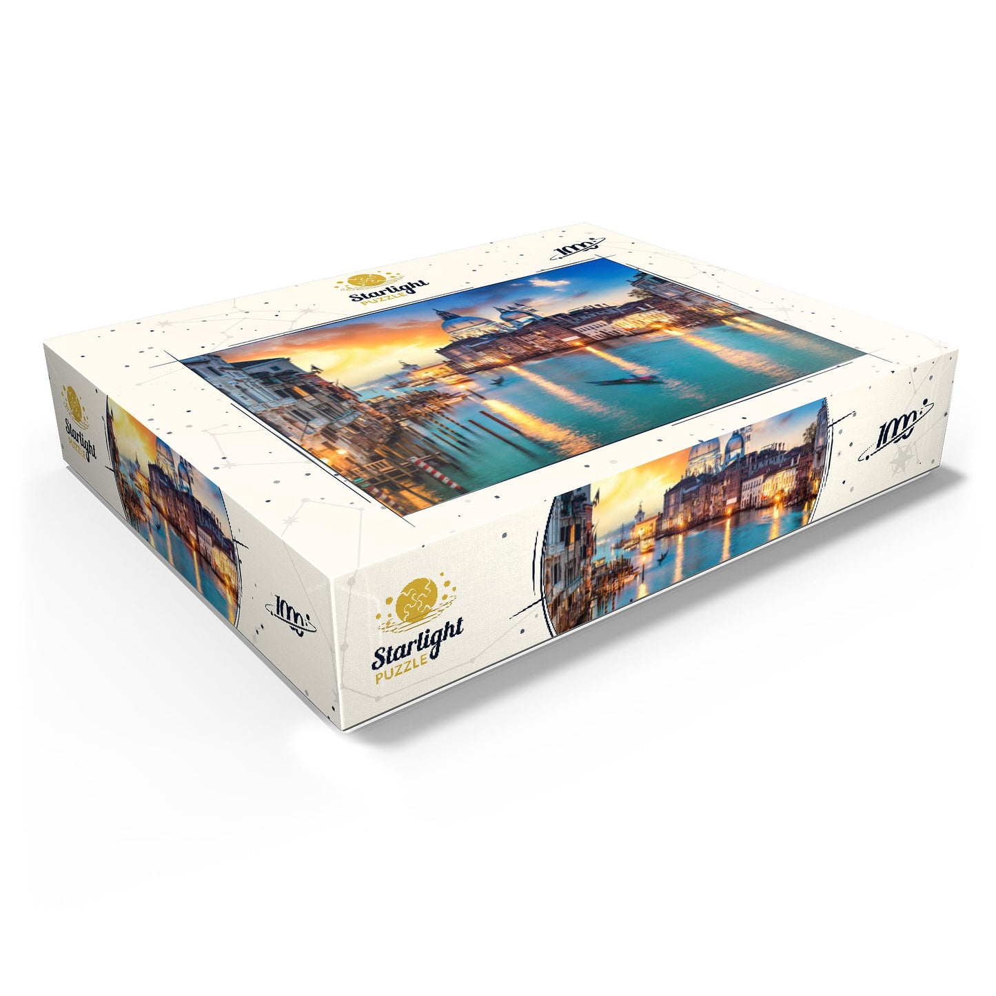 MyPuzzle Grand Canal with Gondola at Sunset Venice Italy - enhanced 1000 Piece Jigsaw Puzzle for mature-themeds