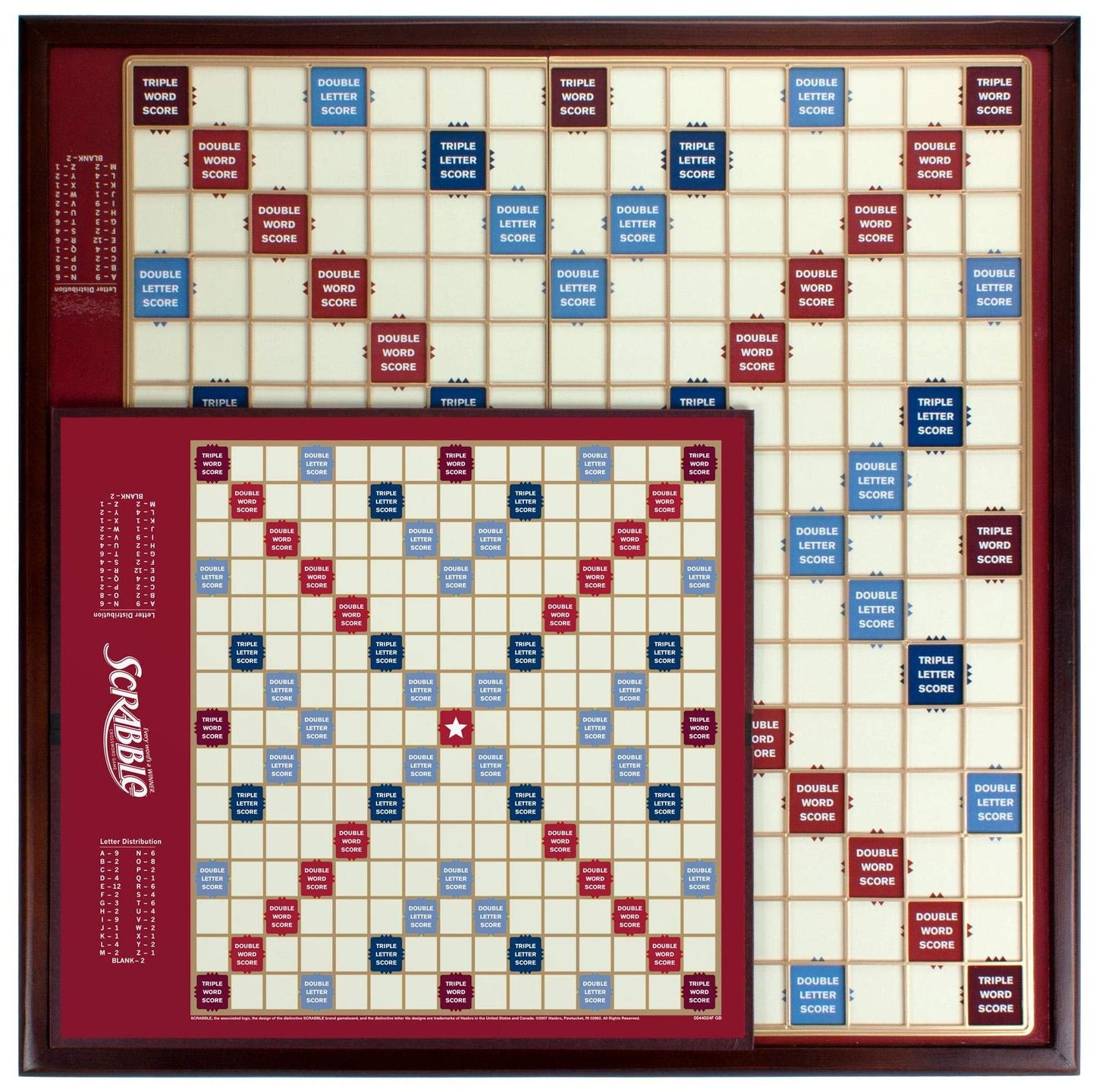 Ws Game Company Scrabble Giant Deluxe Edition With Rotating Wooden Board