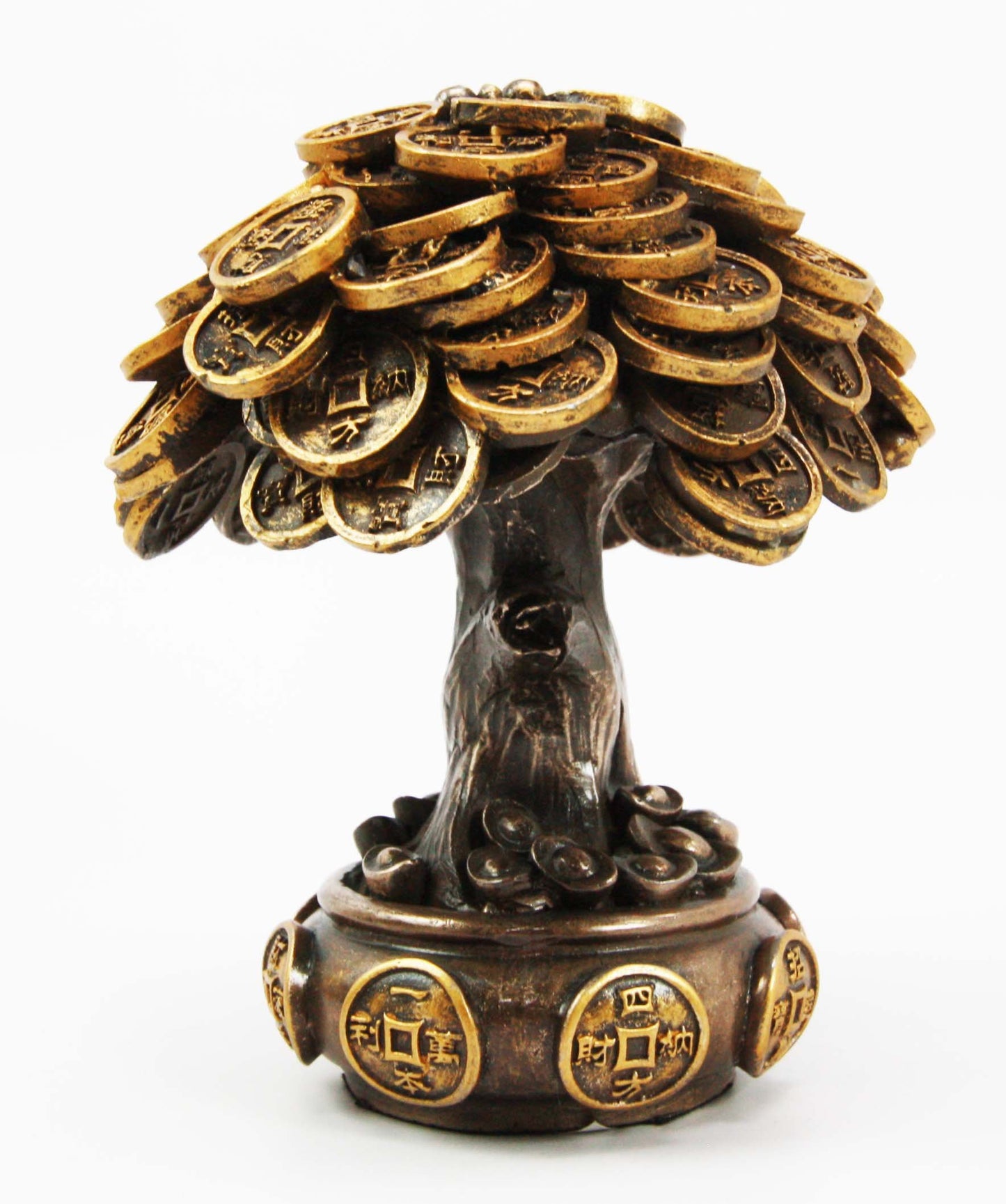 Ebros Feng Shui Gold Tree Statue Golden Money Coin Tree Of Wealth And Abundance Decor Talisman Figurine