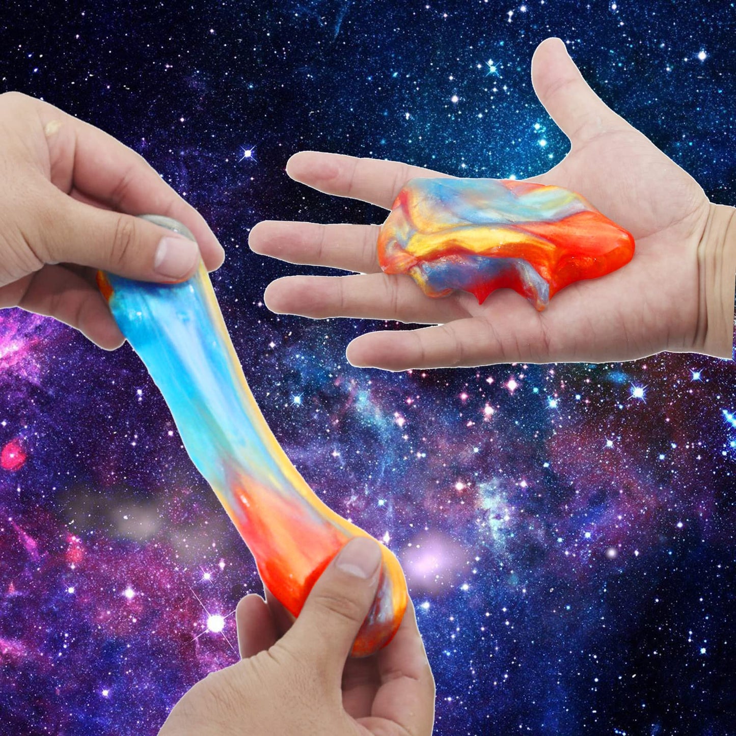 Bvehsr 48 Packs Galaxy Putty Slime, Party Favor For Kids Girls & Boys, Adults, Non Sticky, Stress & Anxiety Relief, Wet, Super Soft Sludge Toy,Easter Basket Stuffers