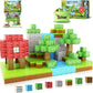 Magnetic Blocks-Build Mine Magnet World Edition, Magnetic Toys For Boys & Girls Age 3-4 4-5 6-8,Stem Montessori Sensory Toys For Toddlers Gifts For 3+ Years Old,48Pcs Fidget 1' Cubes Construction Toys