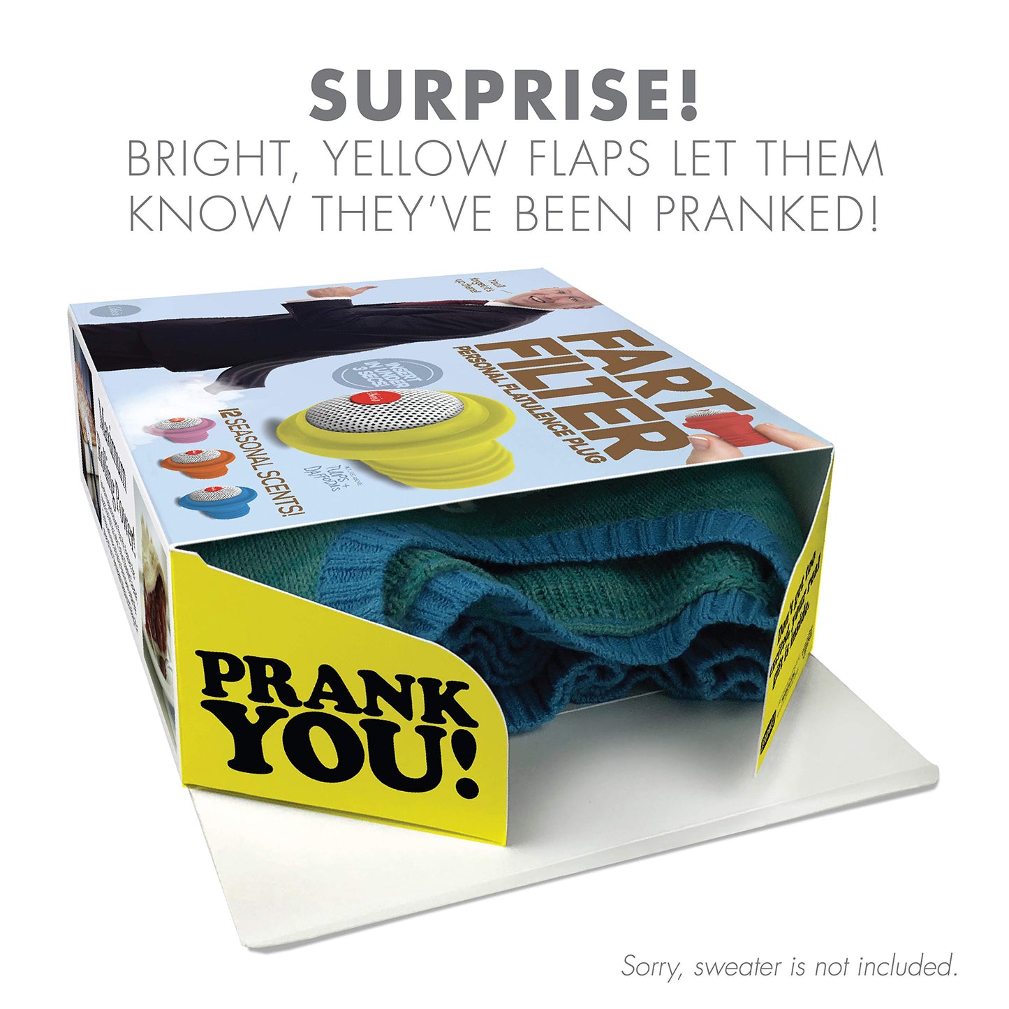 Prank Pack Fart Filter Prank Gift Box | Funny Cardboard Novelty | 1 Count | Model PP401046