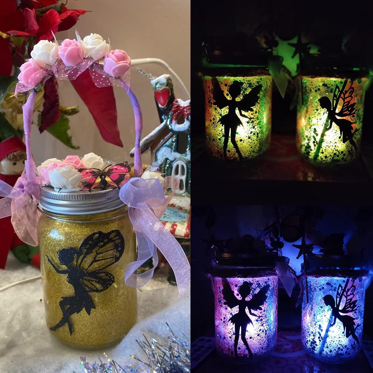 Alritz Fairy Lantern Craft Kit - DIY Mason Jar Night Light, Multicolor, Glass, Ages 4-11, Creative Garden Decorations