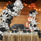 Black And Silver Balloons Garland Arch Kit, 146Pcs Metallic Silver And Black Balloons With Silver Exploding Star Foil Balloons F