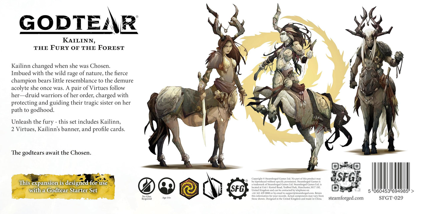 Steamforged Games Godtear Champions Set - Kailinn, The Fury of The Forest, Mixed Colours, Cardboard, Model SFGT-029