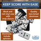 WE Games Double 6 Dominoes Set with Spinners - Vintage Style Case, 8.5 x 4.75 x 1 in., Black & White