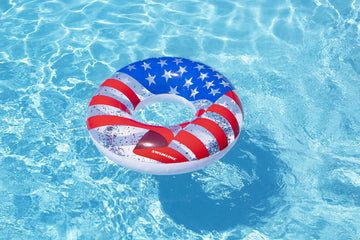 Swimline Americana Glitter Inflatable Pool Ring, Multi, One Size
