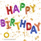 Canrevel Happy Birthday Banner 13Pcs 16 Inch Mylar Foil Letters Balloons Birthday Party Decorations For Kids And Adults - 3D Rai