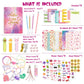 Vertoy Diy Journal Kit For Girls - Journaling Toys Set For Teen Kids, Art Crafts Scrapbook Diary Supplies Set, Ideal Gifts For 8 9 10 11 12 13 14 Year Old Teens
