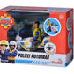 Simba Fireman Sam Police Motorcycle Set with Malcolm Figure & Accessories, Season 12, Colourful, Model 109251092, for Ages 3+