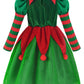 Relibeauty Elf Costume For Kids Santa Little Helper Kids Christmas Elf Dress Suit For Girls 3T/100
