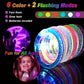 OLUPP 90 Pack Glow Bracelets, Glow Party Supplies Favors,6 Color Glow In The Dark LED Bracelets Light Up Bracelets Glow Sticks P