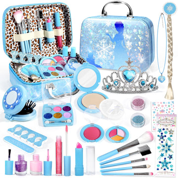 INNOCHEER Kids Makeup Kit for Girl Toys, Frozen Makeup Set for Girls, Real Washable Makeup Kit for Girls, Birthday Christmas Pri